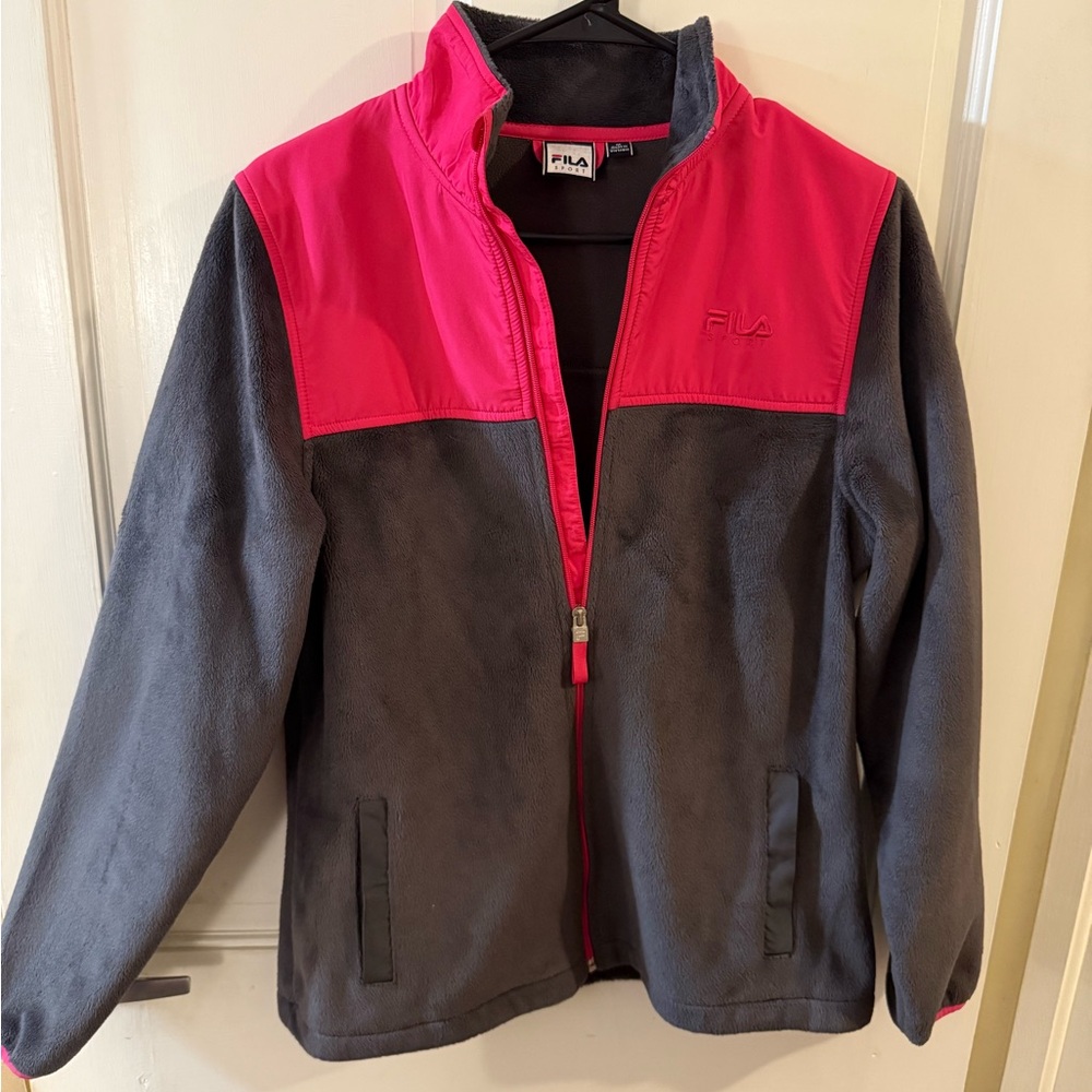 Fila Women's Pink and Gray Puffer Jacket
